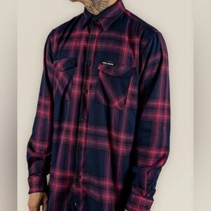 Rebel Reaper “hXc” Flannel Shirt Size Large